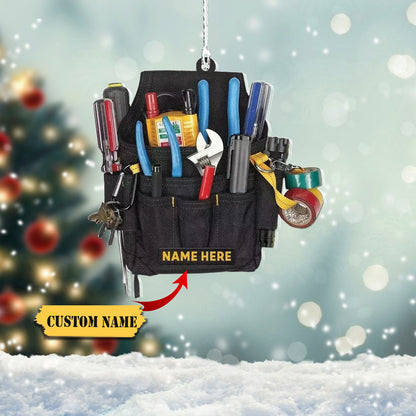 Personalized Electrician Tool Bag Christmas Ornament Tool Bag Ornament Electri, Ornament For Him, Gift For Him, Ornament Christmas