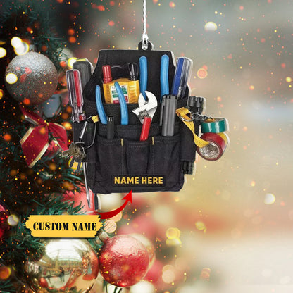 Personalized Electrician Tool Bag Christmas Ornament Tool Bag Ornament Electri, Ornament For Him, Gift For Him, Ornament Christmas