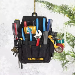 Personalized Electrician Tool Bag Christmas Ornament Tool Bag Ornament Electri, Ornament For Him, Gift For Him, Ornament Christmas