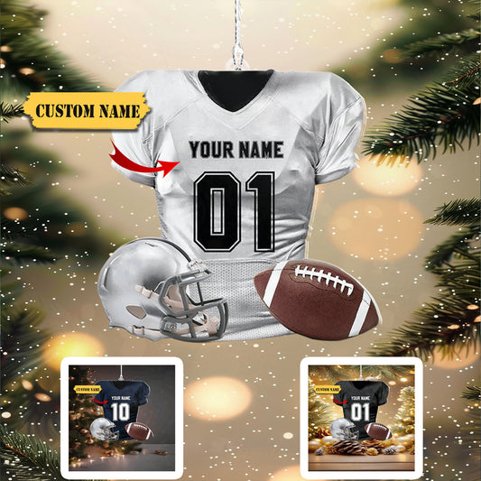 Personalized Football Ornament Customized Football Christmas Ornaments Football Ornament Christmas Football Gifts Gift for Football, Football Team, Ornament Decoration, Ornament For Gift, Ornament Christmas