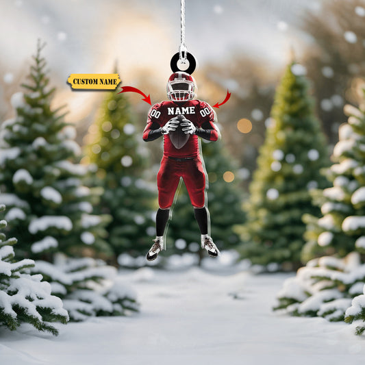 Personalized Football Ornament Customized Football Christmas Ornaments Football Ornament Christmas Gift for Football Player, Ornament Decoration, Ornament For Gift, Ornament Christmas