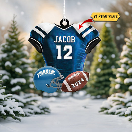 Personalized Football Ornament, Football Christmas Ornament, Football Ornament Christmas Hanging Decor Gift for Football Fans Football Gift for Football Player, Ornament Decoration, Ornament For Gift, Ornament Christmas