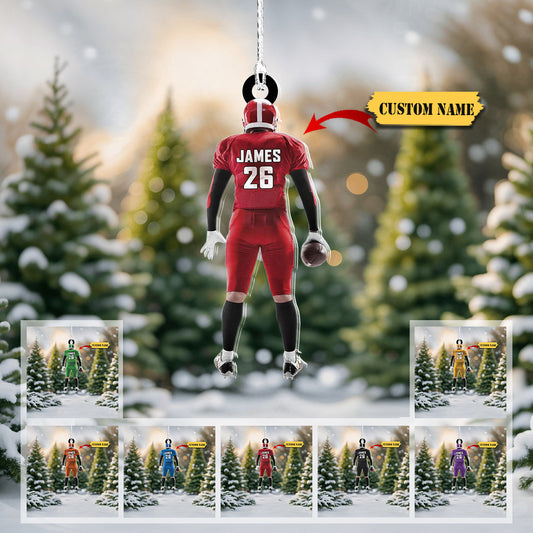 Personalized Football Ornaments 2023, Customized American Football Christmas Ornament 4, Ornament Decoration, Ornament For Gift, Ornament Christmas