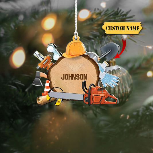 Personalized Logger Custom Shaped Acrylic Ornament Christmas for Loggers, Ornament Decoration, Ornament For Gift, Ornament Christmas