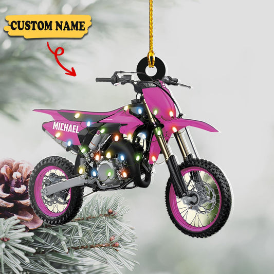 Personalized Motocross Ornament, Biker Christmas Ornament, Motorcycle Ornament, Dirt Bike Ornament, Ornament Decoration, Ornament For Gift, Ornament Christmas