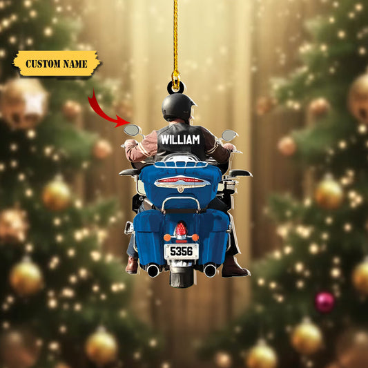 Personalized Motorcycle Acrylic Christmas Ornament, Gift for Biker, Ornament Decoration, Ornament For Gift, Ornament Christmas