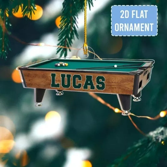 Personalized Name Billiards Ornament, Acrylic 2D Ornament, Ornament Decoration, Ornament For Gift, Ornament Christmas