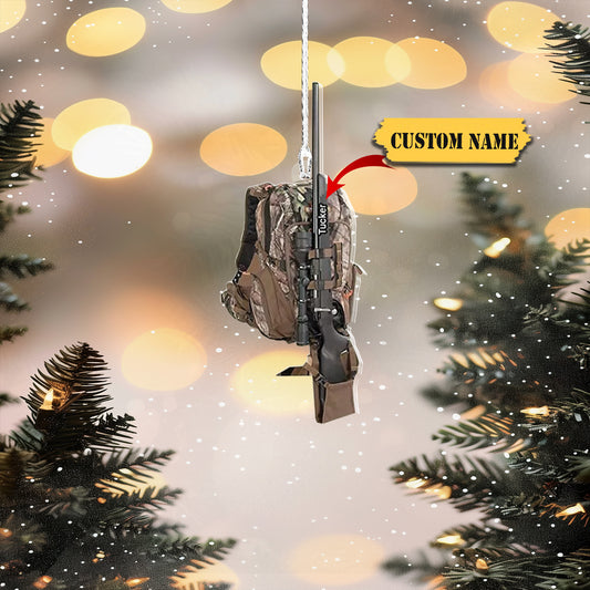 Personalized Name Hunting Ornament Hunter Vest Custom Ornament Mica Plastic Cust, Ornament Decoration, Ornament For Gift, Ornament Christmas