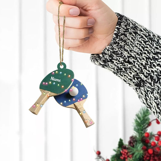 Personalized Ping Pong Paddles & Sets Christmas Ornament, Ping Pong Paddles, Ornament Decoration, Ornament For Gift, Ornament Christmas