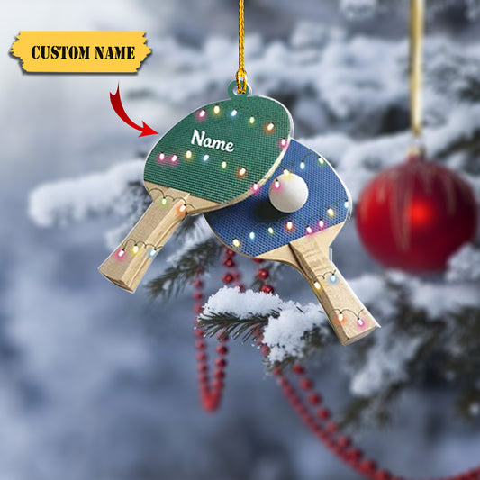 Personalized Ping Pong Paddles & Sets Christmas Ornament, Ping Pong Paddles, Ornament Decoration, Ornament For Gift, Ornament Christmas