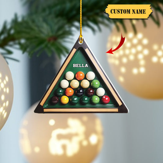 Personalized Pool Billiards Ornament Gifts for Billiards Lover, Ball Billiards Lovers Ornament Christmas 2024, 2, Ornament Decoration, Ornament For Gift, Ornament Christmas