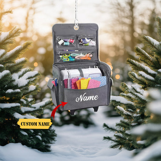 Personalized Sewing Box Ornament, Sewing Christmas Ornament, Tailor Ornament236900, Ornament Decoration, Ornament For Gift, Ornament Christmas
