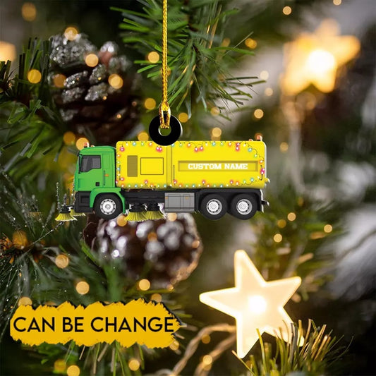 Personalized Street Sweeper Car Ornament Street Sweeper Christmas Ornament, Ornament Decoration, Ornament For Gift, Ornament Christmas