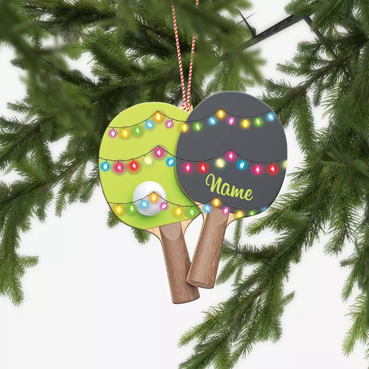 Personalized Table Tennis Christmas Ornament, Table Tennis Xmas Car Ornament, Ornament Decoration, Ornament For Gift, Ornament Christmas