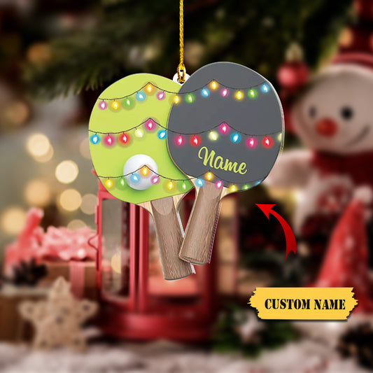 Personalized Table Tennis Christmas Ornament, Table Tennis Xmas Car Ornament, Ornament Decoration, Ornament For Gift, Ornament Christmas