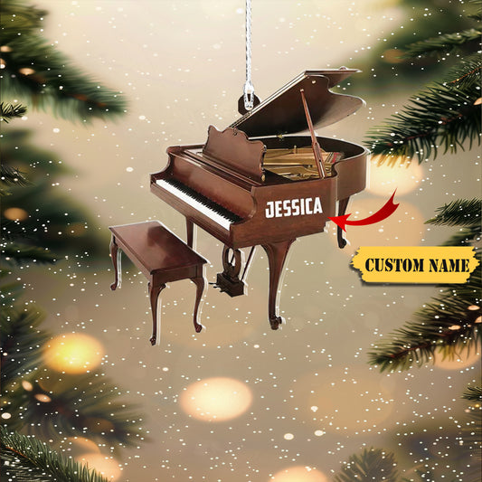 Piano Musical Instrument Christmas Ornament, Piano Lovers-Piano Artist Gift, Ornament Decoration, Ornament For Gift, Ornament Christmas