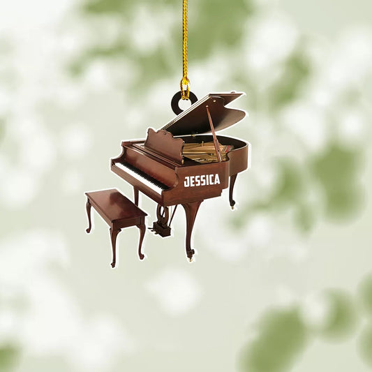 Piano Musical Instrument Christmas Ornament, Piano Lovers-Piano Artist Gift, Ornament Decoration, Ornament For Gift, Ornament Christmas