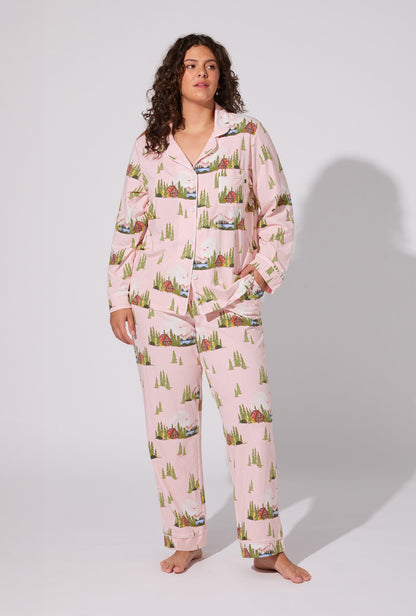 Pine Lake  Long Sleeve Classic Stretch Jersey PJ Set