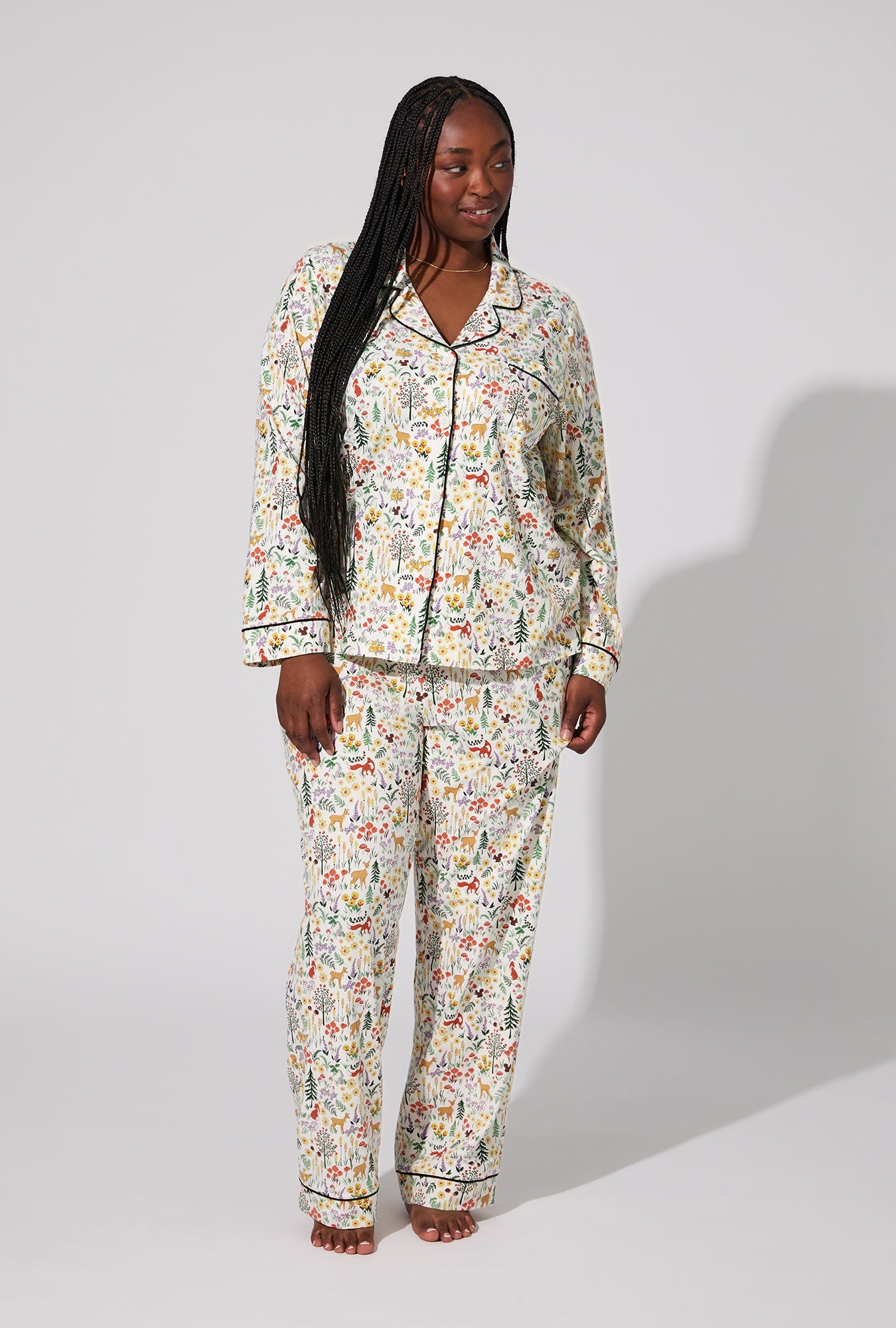 Forest Trails Long Sleeve Classic Stretch Jersey PJ Set