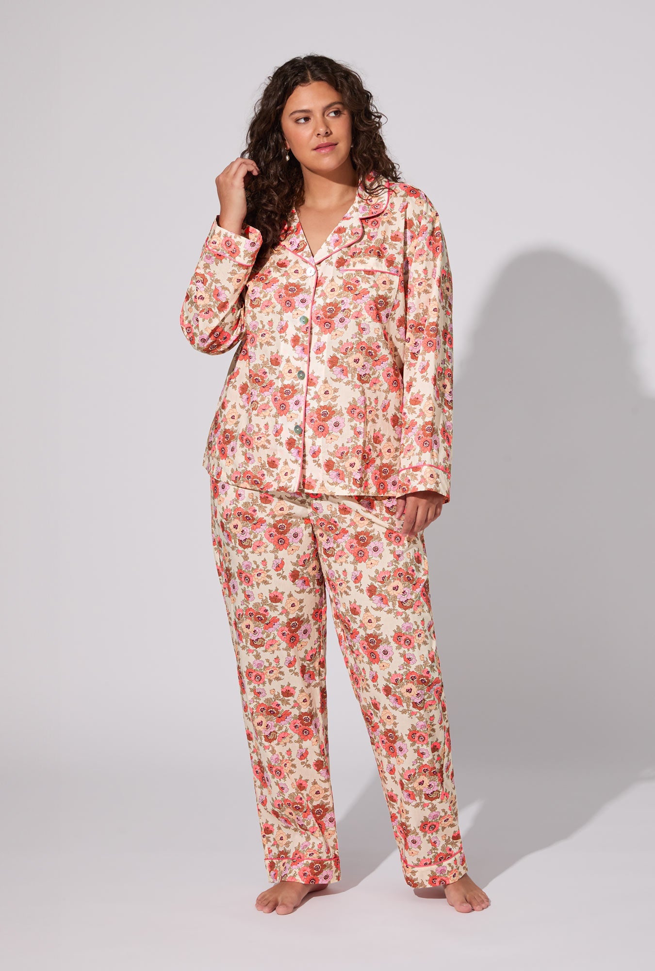 Madeleine Long Sleeve Classic Woven Tana Lawn® PJ Set Made With Liberty Fabric