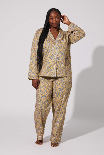 Theodore Manor Long Sleeve Classic Woven Tana Lawn® PJ Set Made With Liberty Fabric