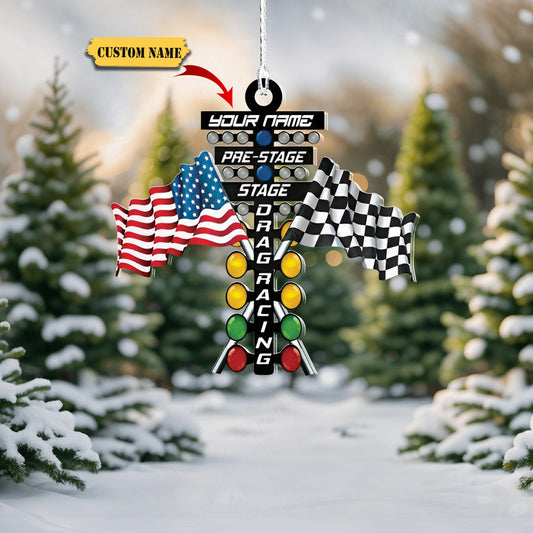 Pre-Stage Drag Racing Lights Christmas Ornament, Ornament Decoration, Ornament For Gift, Ornament Christmas
