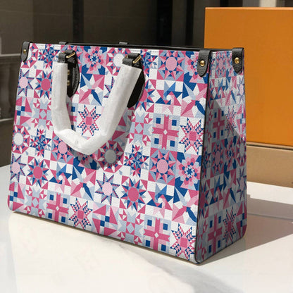 Leather Bag Complicated Quilting Blocks