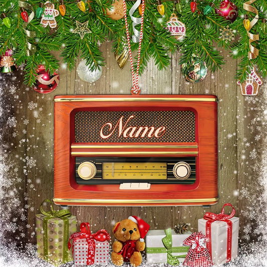 Radio Christmas Ornament, Love Radio tree hanging Xmas Ornament decor, Ornament Decoration, Ornament For Gift, Ornament Christmas