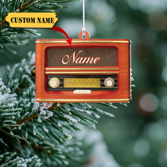 Radio Christmas Ornament, Love Radio tree hanging Xmas Ornament decor, Ornament Decoration, Ornament For Gift, Ornament Christmas