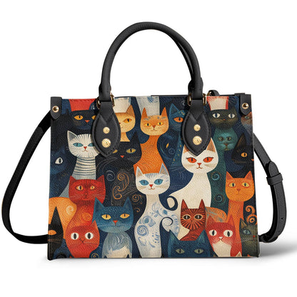 Cat Leather Bag Gentle Cat Friends