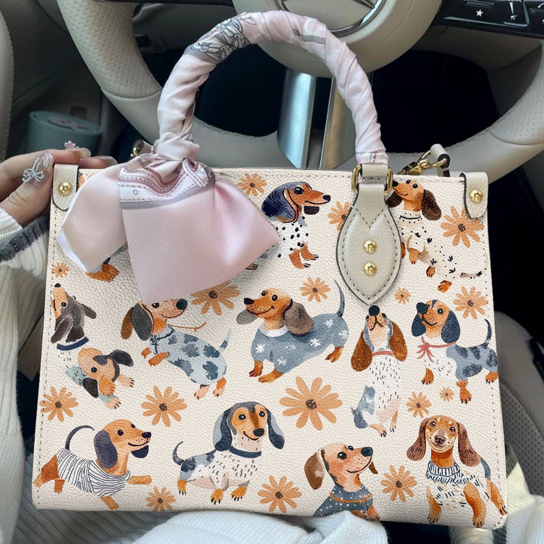 Dachshund Leather Bag Daisy Doxie