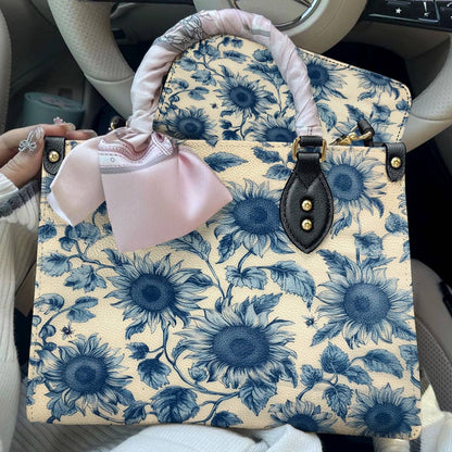 Sunflower Leather Bag Azure Grace
