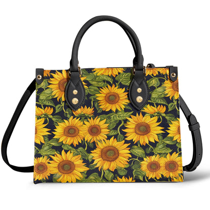 Leather Bag Sunflower Whisper