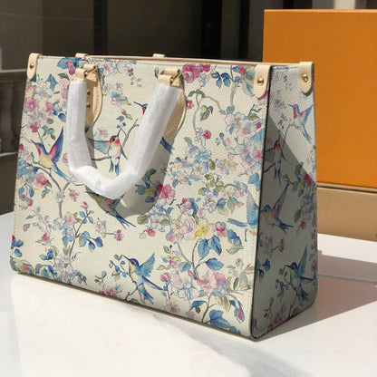 Hummingbird Leather Bag Blossom Whisper