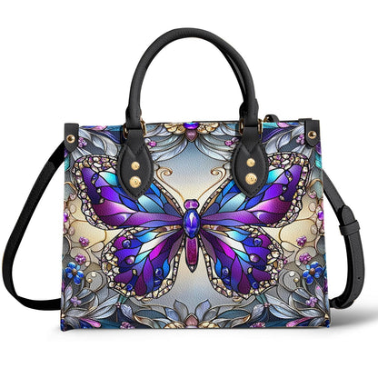 Leather Bag Mosaic Butterfly