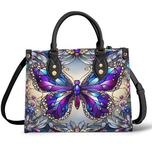 Leather Bag Mosaic Butterfly