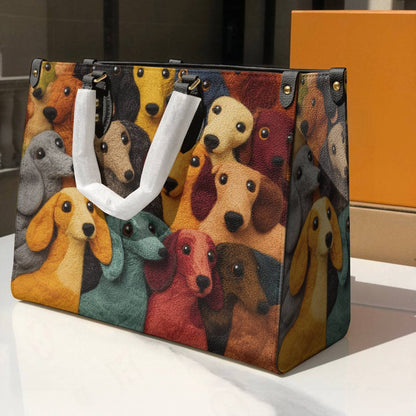 Leather Bag Dachshund Kaleidoscope
