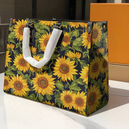 Leather Bag Sunflower Whisper