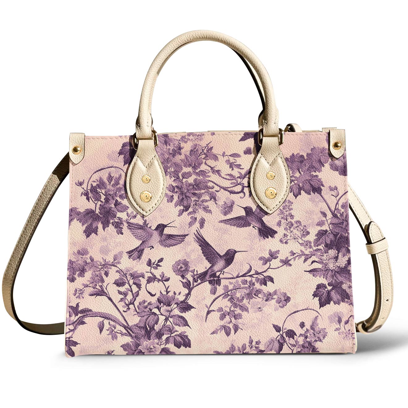 Hummingbird Leather Bag Garden Serenade