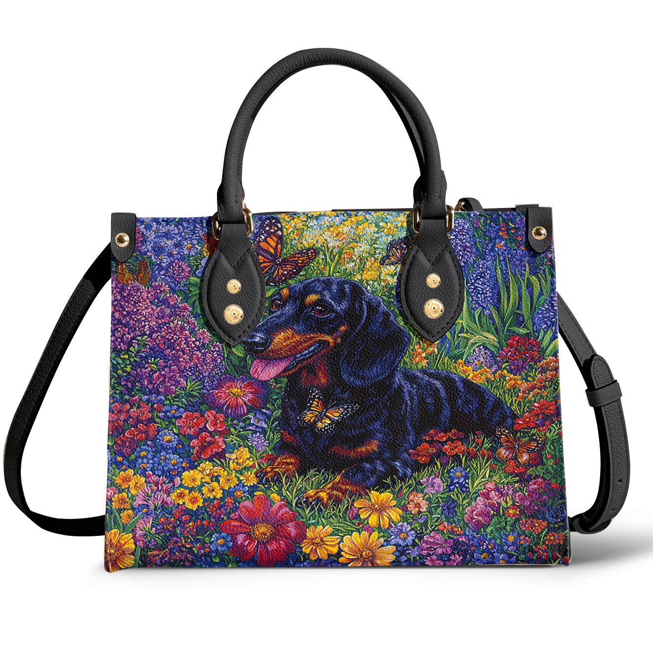 Leather Bag Garden Dachshund Delight