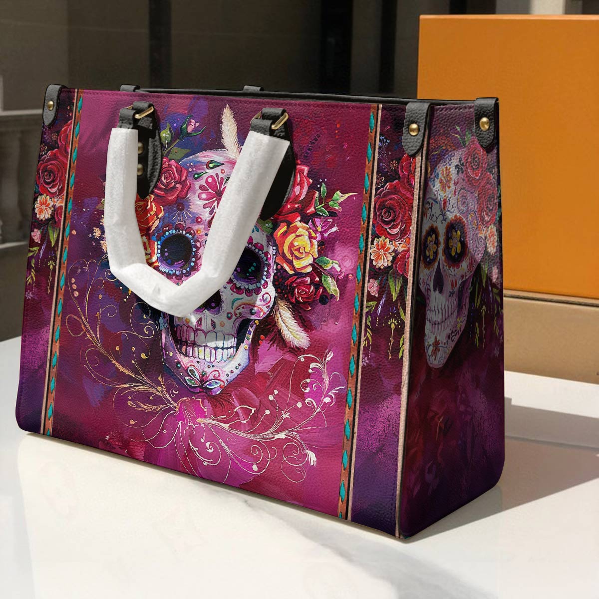 Leather Bag Fiesta Skull