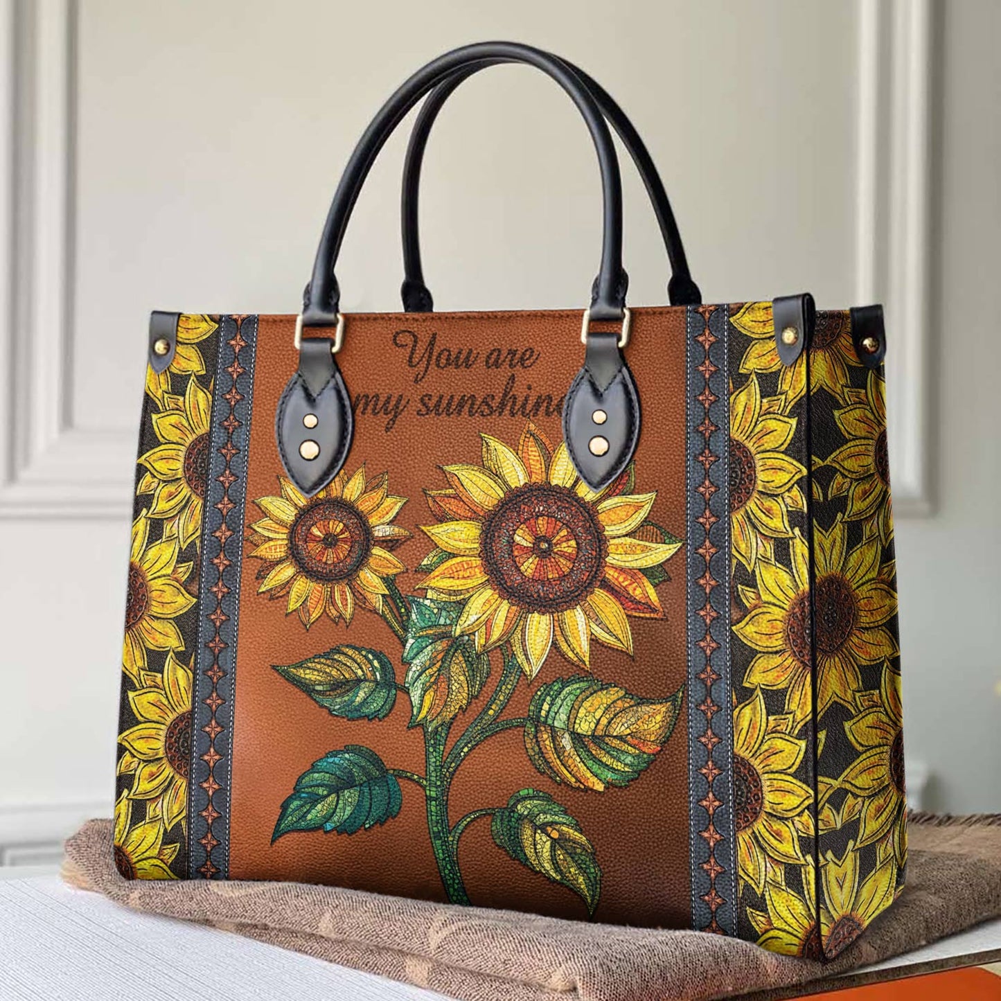 Leather Bag Two Hearts