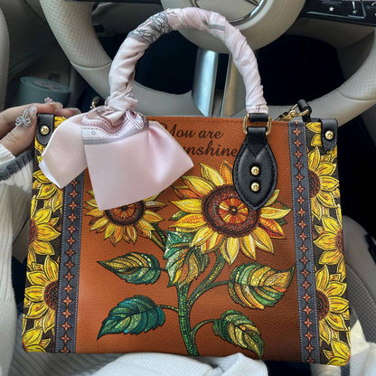 Leather Bag Two Hearts