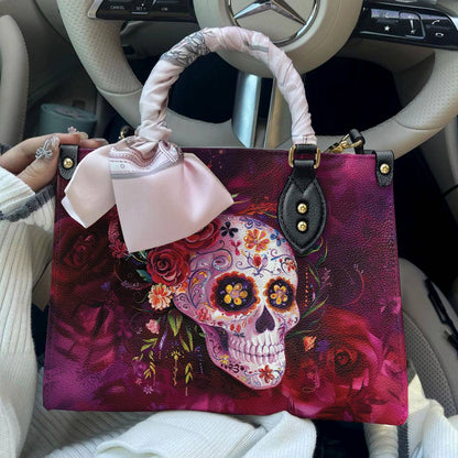Leather Bag Gentle Sugar Skull
