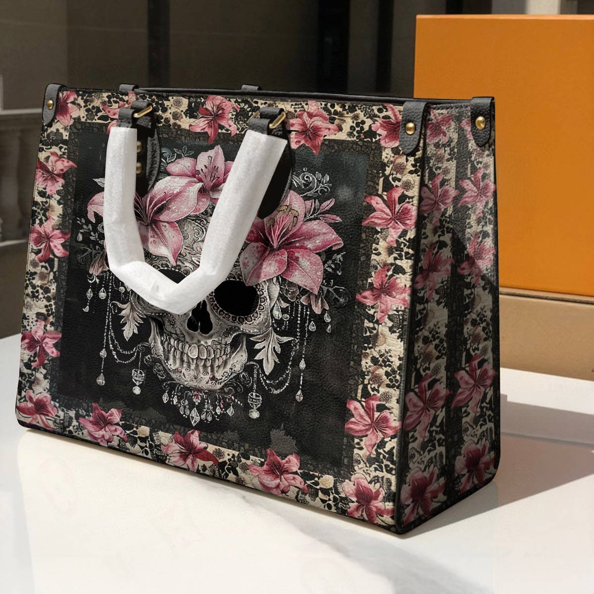 Leather Bag Lily's Enchanted Bloom