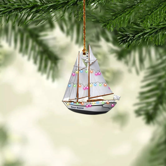 Sail Ship light Christmas hanging Ornament,Sail Ship Christmas Ornament decor, Ornament Decoration, Ornament For Gift, Ornament Christmas