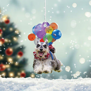 Schnauzer Dog Fly With Bubbles Car Hanging Ornament Dog Ornament, Ornament Decoration, Ornament Christmas - TeeZworldVN