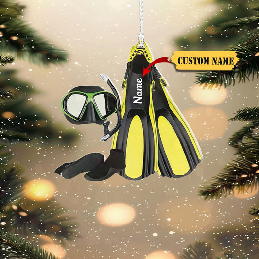 Scuba Diving Gear Hanging Ornament, Scuba Diving Equipment Ornament Decor, Ornament Decoration, Ornament For Gift, Ornament Christmas