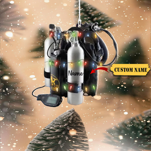 Scuba diving Underwater Ornament, Scuba Diving Xmas Ornament, Scuba Diving Xmas,, Ornament Decoration, Ornament For Gift, Ornament Christmas