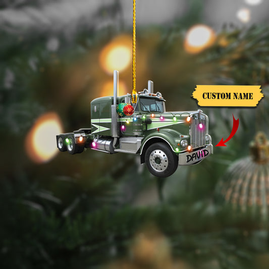 Semi Truck Christmas Ornament, Decorations Best Christmas Gifts For Truck Drivers Truckers, Ornament Decoration, Ornament For Gift, Ornament Christmas